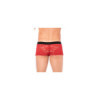 Boxer rouge en dentelle délicate 